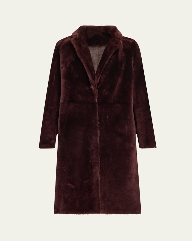 Ironed Lamb Shearling Coat